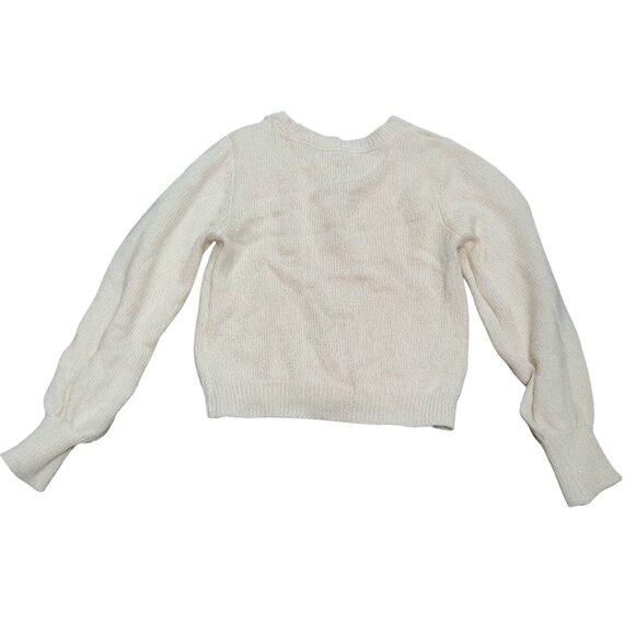 Tahari Girls 4T Ivory Knit Sweater Gold Snowflake Sequin Beaded Holiday Winter - Picture 2 of 8
